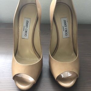 Jimmy Choo size 38 nude pumps